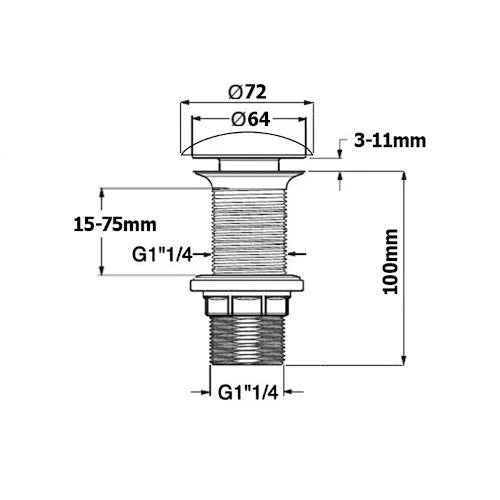 Isvea Порцеланов клик-сифон за мивка розов мат 38TP0167I