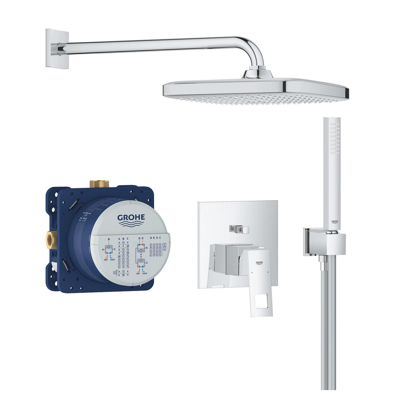 GROHE Eurocube + Tempesta 250 Комплект вграждане 25 289 000 - Stonea.BG