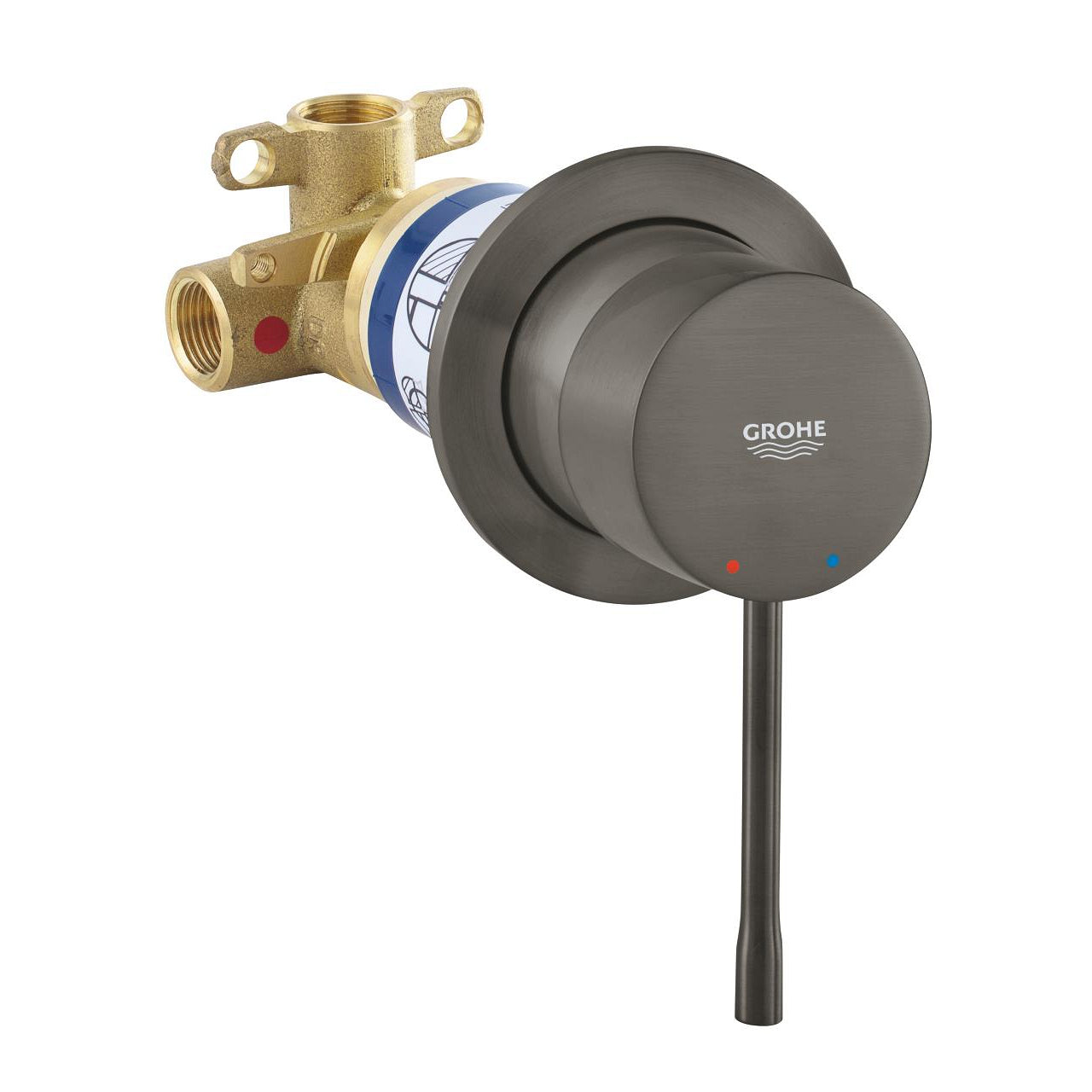 GROHE Essence I Смесител за Душ/Баня Вграждане Без Тяло Brushed Hard Graphite 29197AL0 - Stonea.BG