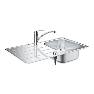 GROHE Комплект K300 Кухненска Мивка + Eurosmart Смесител Подвижен Чучур 31565SD1