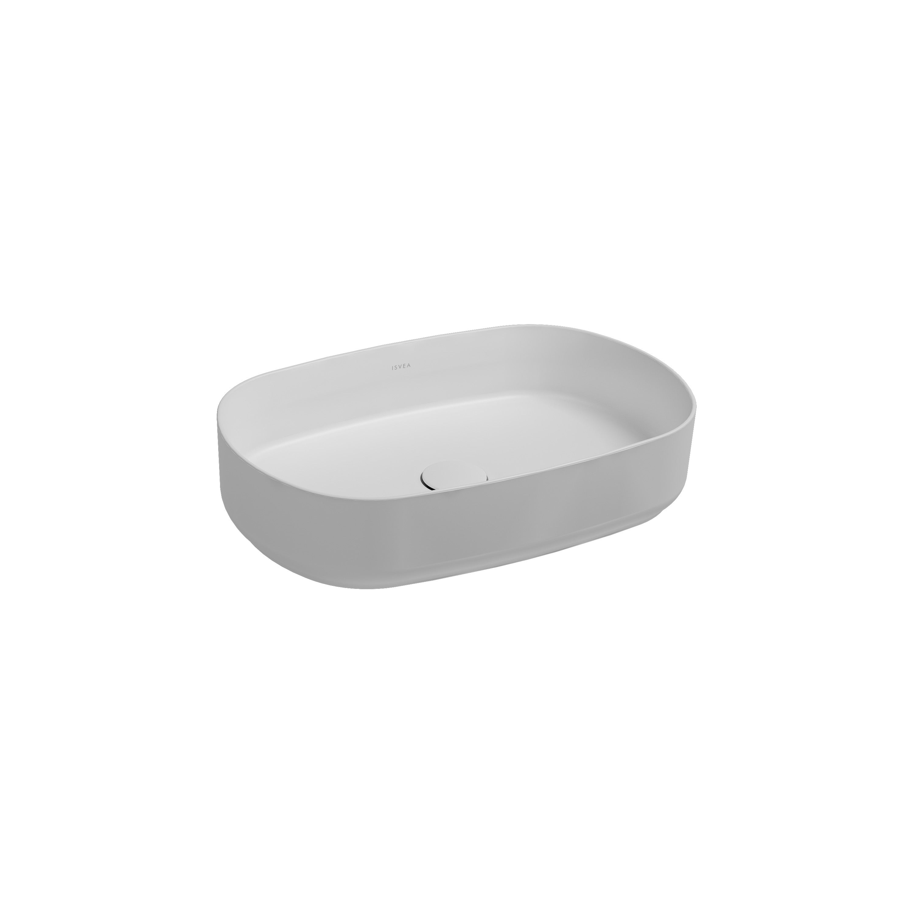 Isvea INFINITY Мивка върху плот Елипса 55×36×12см White Matt бял мат 10NF65055-2L
