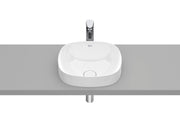 Roca Inspira SOFT – Умивалник за полувграждане 37×37×7.5см White бял FINECERAMIC® Corner A32750R000