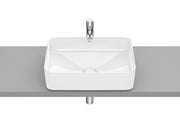 Roca Inspira SQUARE – Умивалник върху плот 50×37×14см White бял FINECERAMIC® A327530000