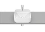 Roca Inspira SQUARE – Умивалник върху плот 37×37×14см White бял FINECERAMIC® A327532000