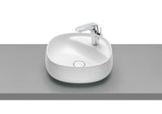 Roca Beyond – Умивалник върху плот 45.5×45.5×16см White бял FINECERAMIC® интегриран плот A3270B9000