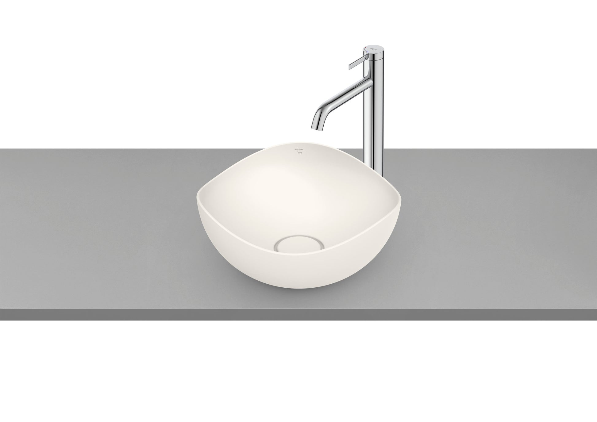 Roca Ohtake Умивалник Купа върху Плот Асиметричен Round White A327A15000 - Stonea.BG