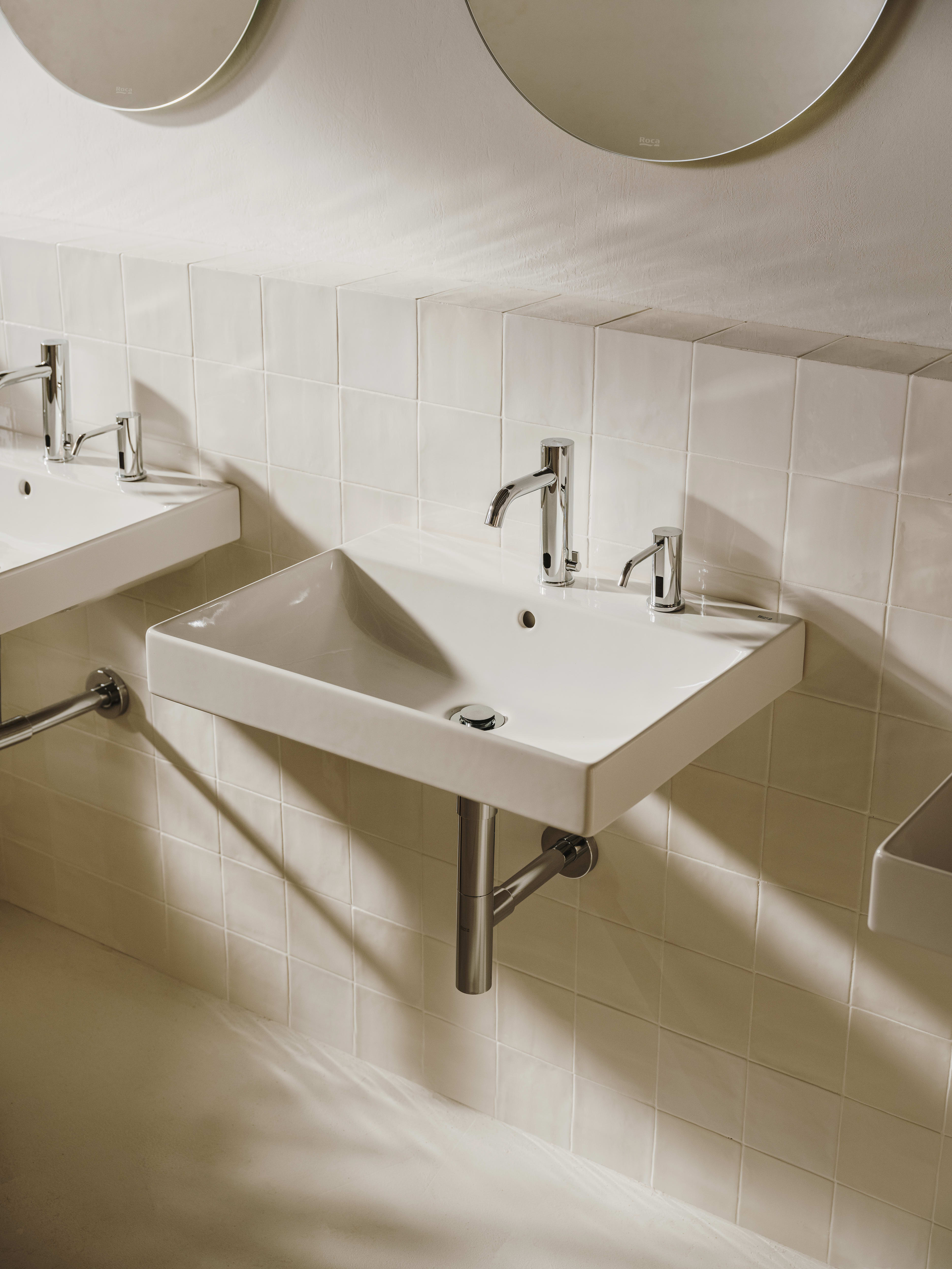 Roca ONA – Умивалник за стенен монтаж 60×46×16см Glossy White бял гланц A327686000