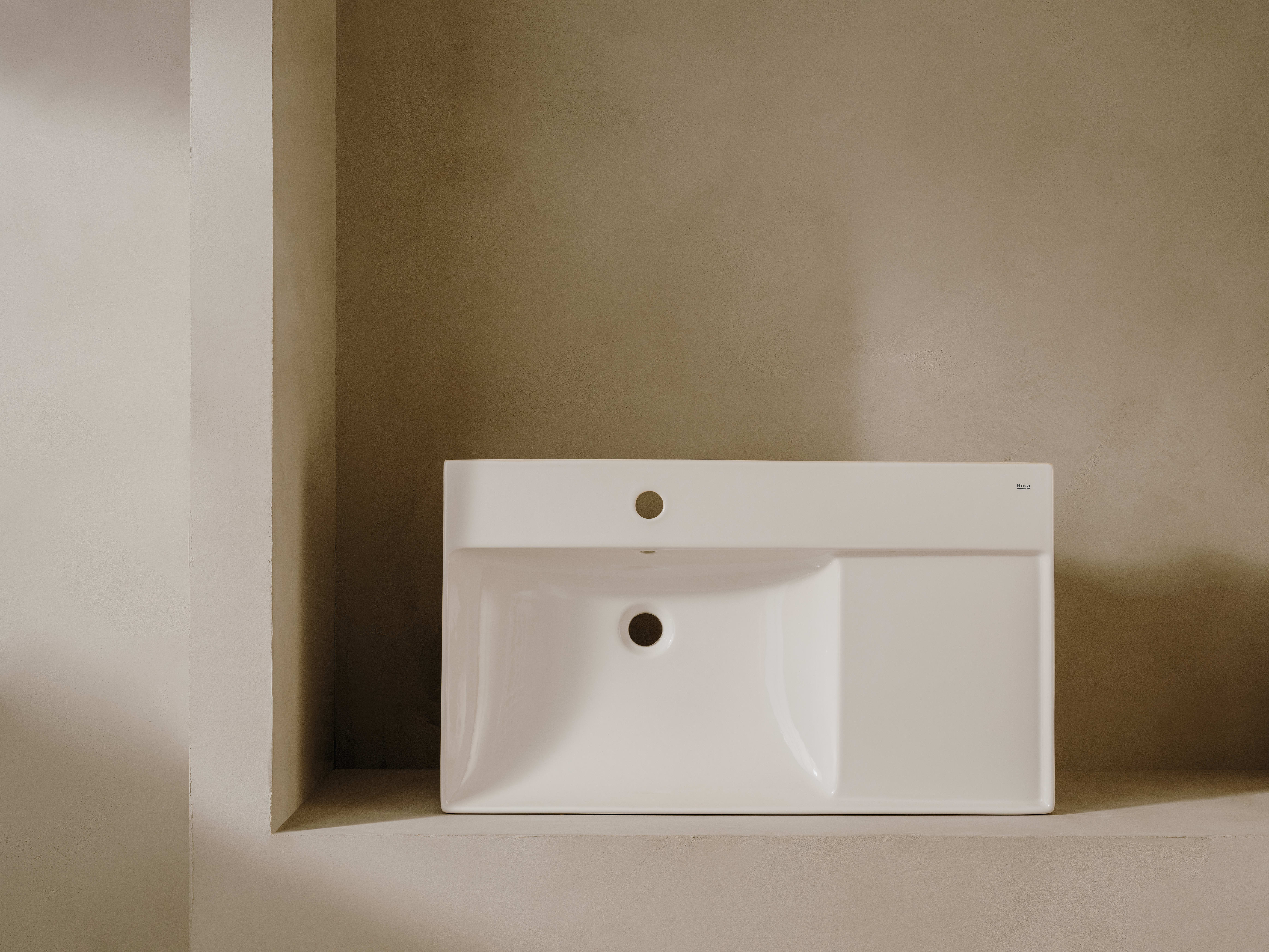Roca ONA – Умивалник за стенен монтаж 80×46×16см Glossy White бял гланц A327689000