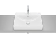Roca ONA – Умивалник за вграждане в плот 50×45×8см Glossy White бял гланц FINECERAMIC® 1 отвор A32768L000