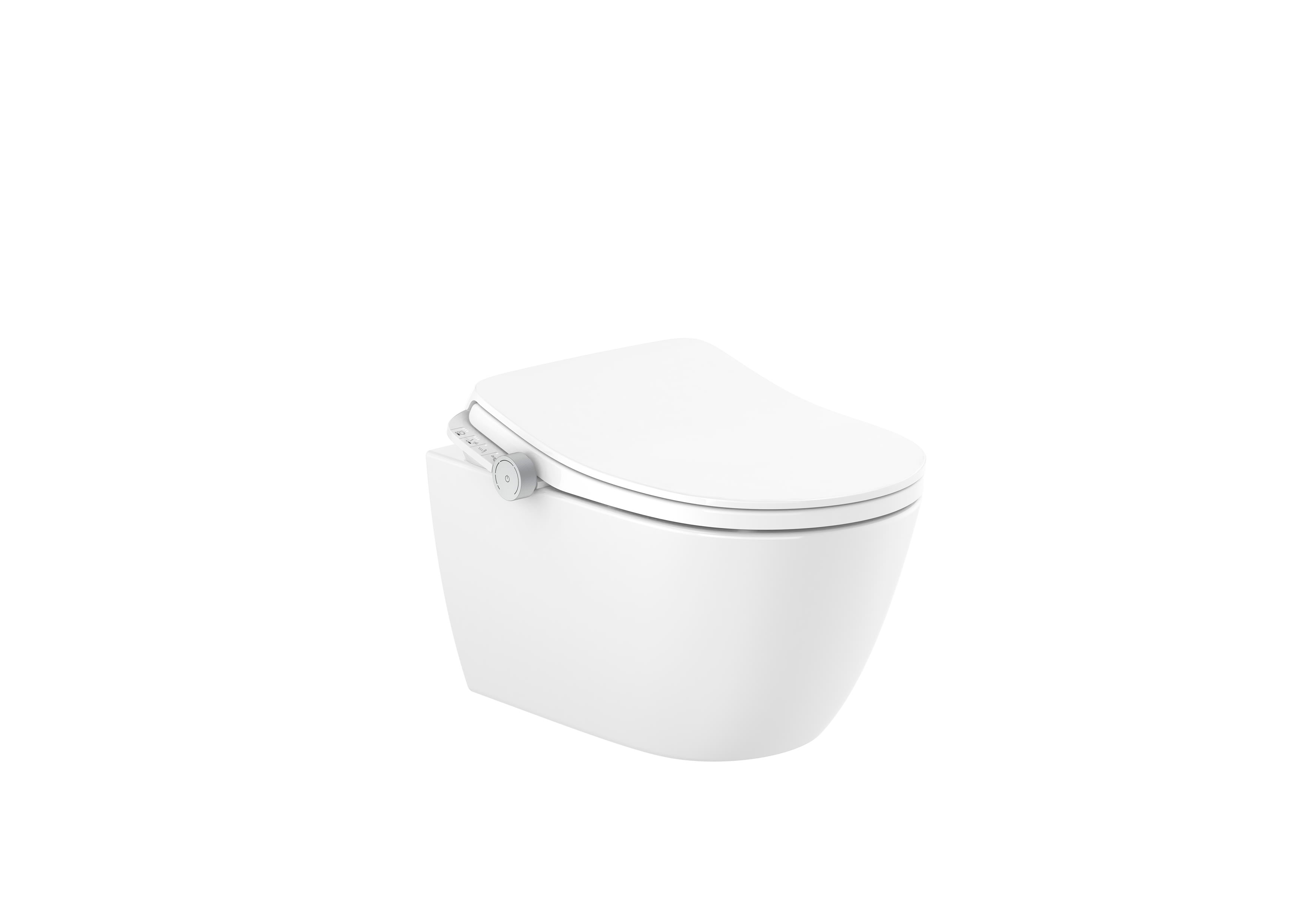 Roca In-Wash® Ona Смарт окачена тоалетна Rimless с измиване сушене и затопляща седалка White A80315FS01