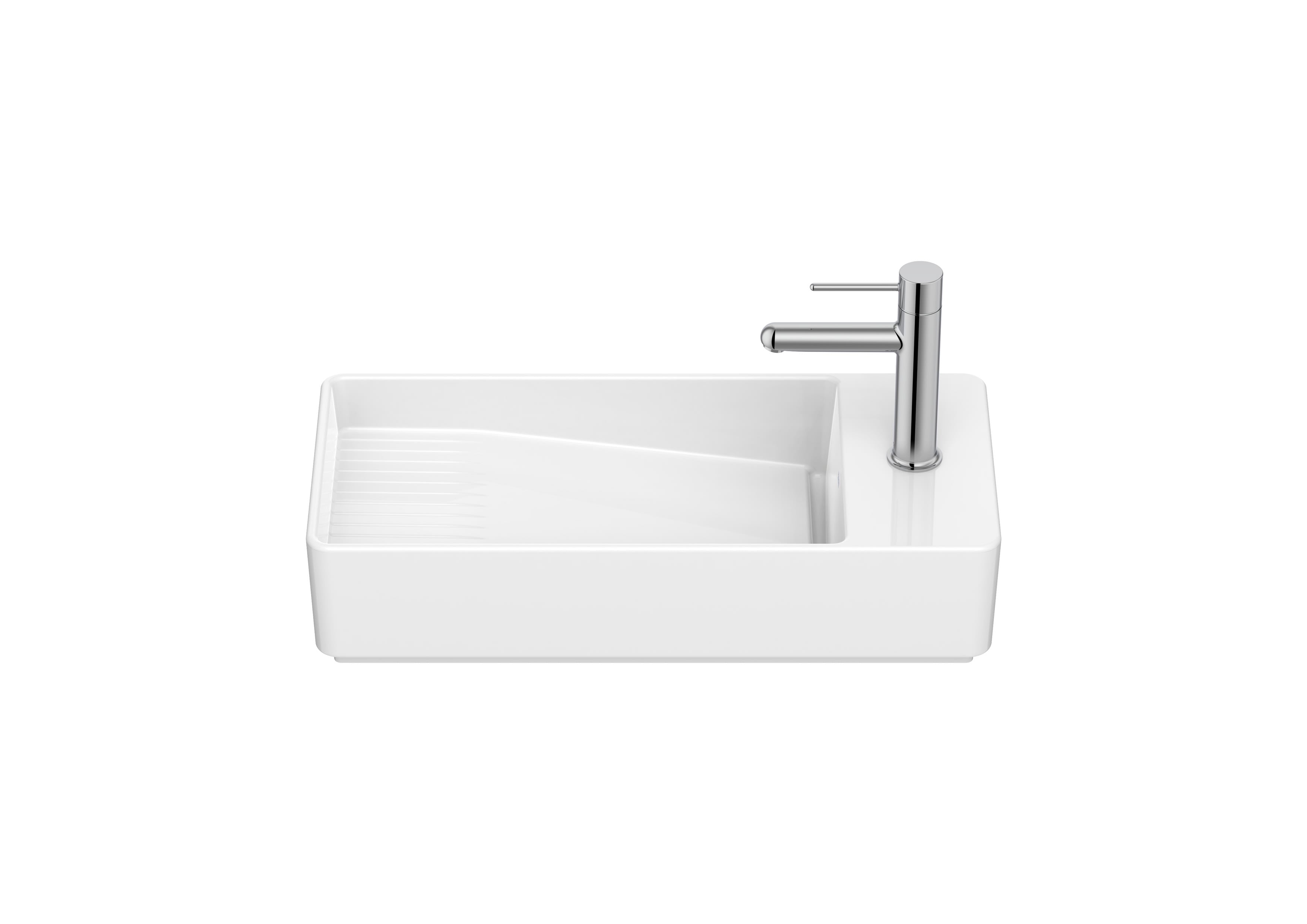 Roca Tura – Компактен умивалник за стенен монтаж 55×27.5×12.5см White бял A327692000