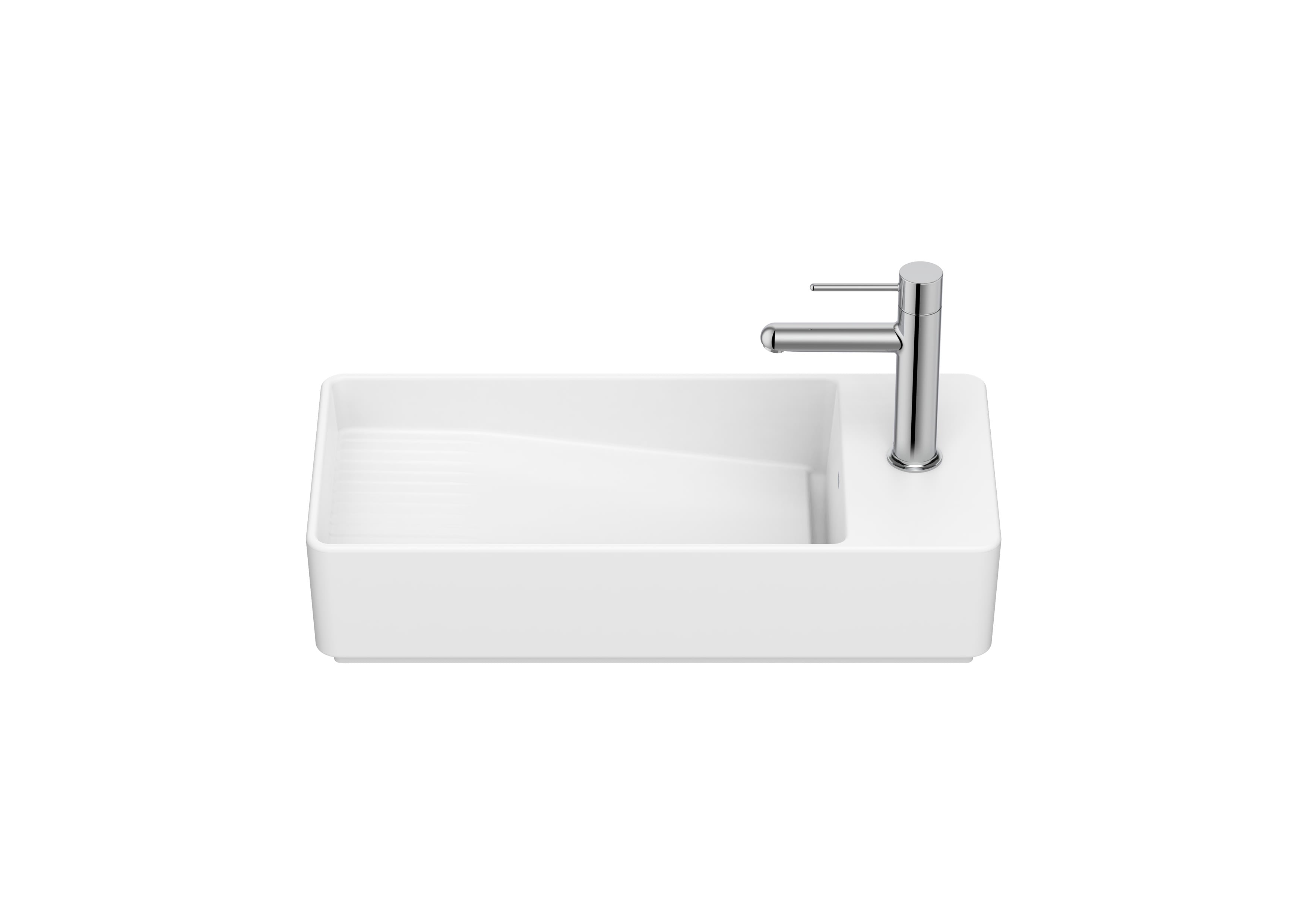 Roca Tura – Компактен умивалник за стенен монтаж 55×27.5×12.5см White бял A327692000