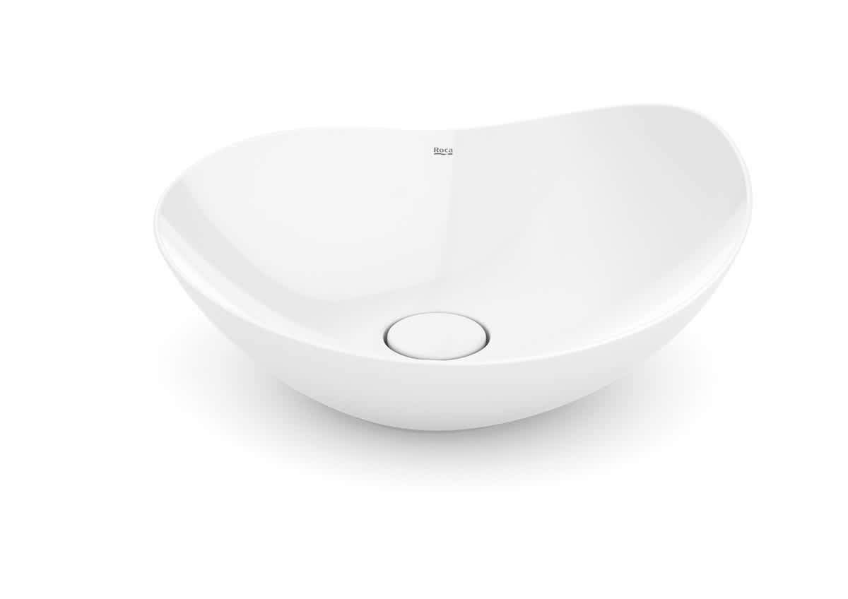 Roca Ohtake Умивалник FINECERAMIC® върху Плот Асиметричен Round White A327A1N000 - Stonea.BG