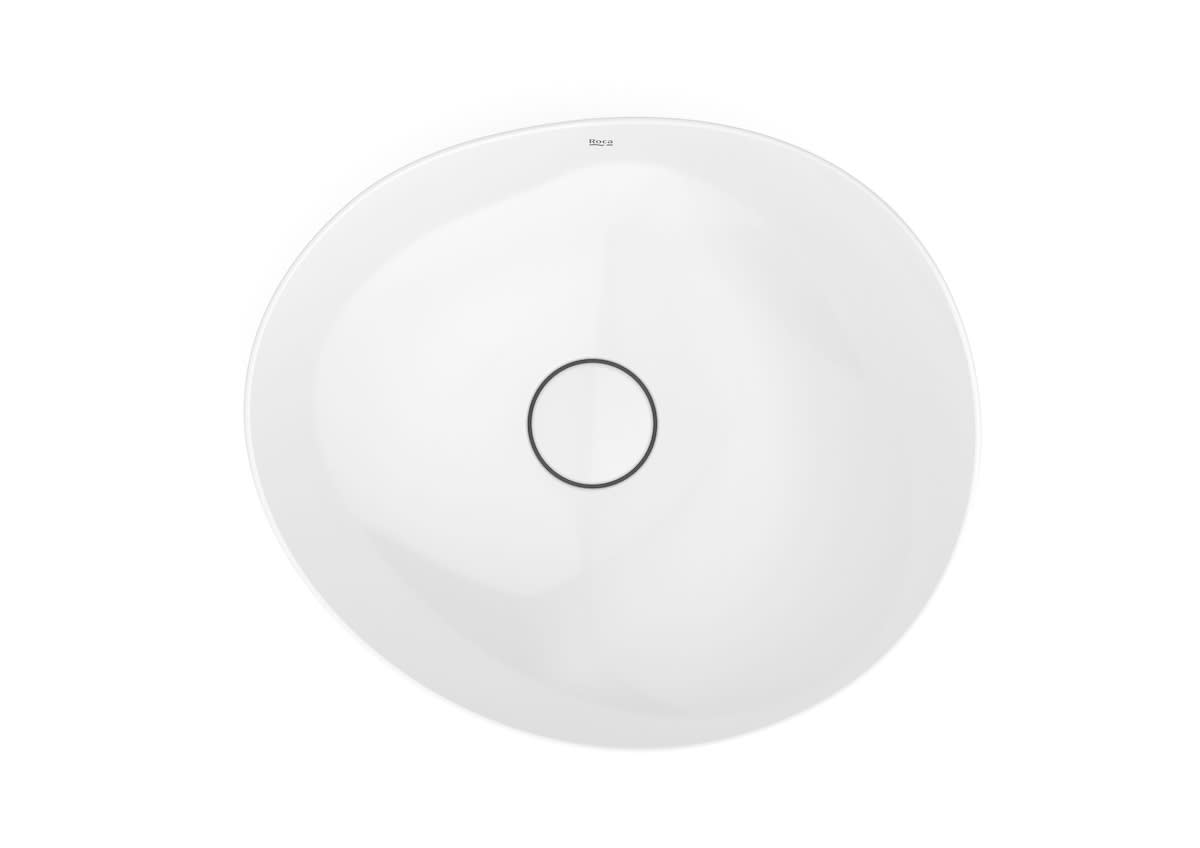 Roca Ohtake Умивалник FINECERAMIC® върху Плот Асиметричен Round White A327A1N000 - Stonea.BG