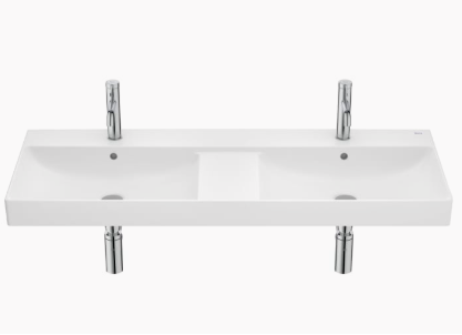 Roca ONA Умивалник за стенен монтаж двоен 120×46×16см Glossy White бял гланц A32768B000