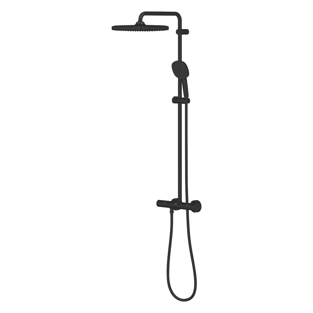 GROHE Tempesta Cube 250 Душ Система с Термостат Matte Black 266892431 - Stonea.BG