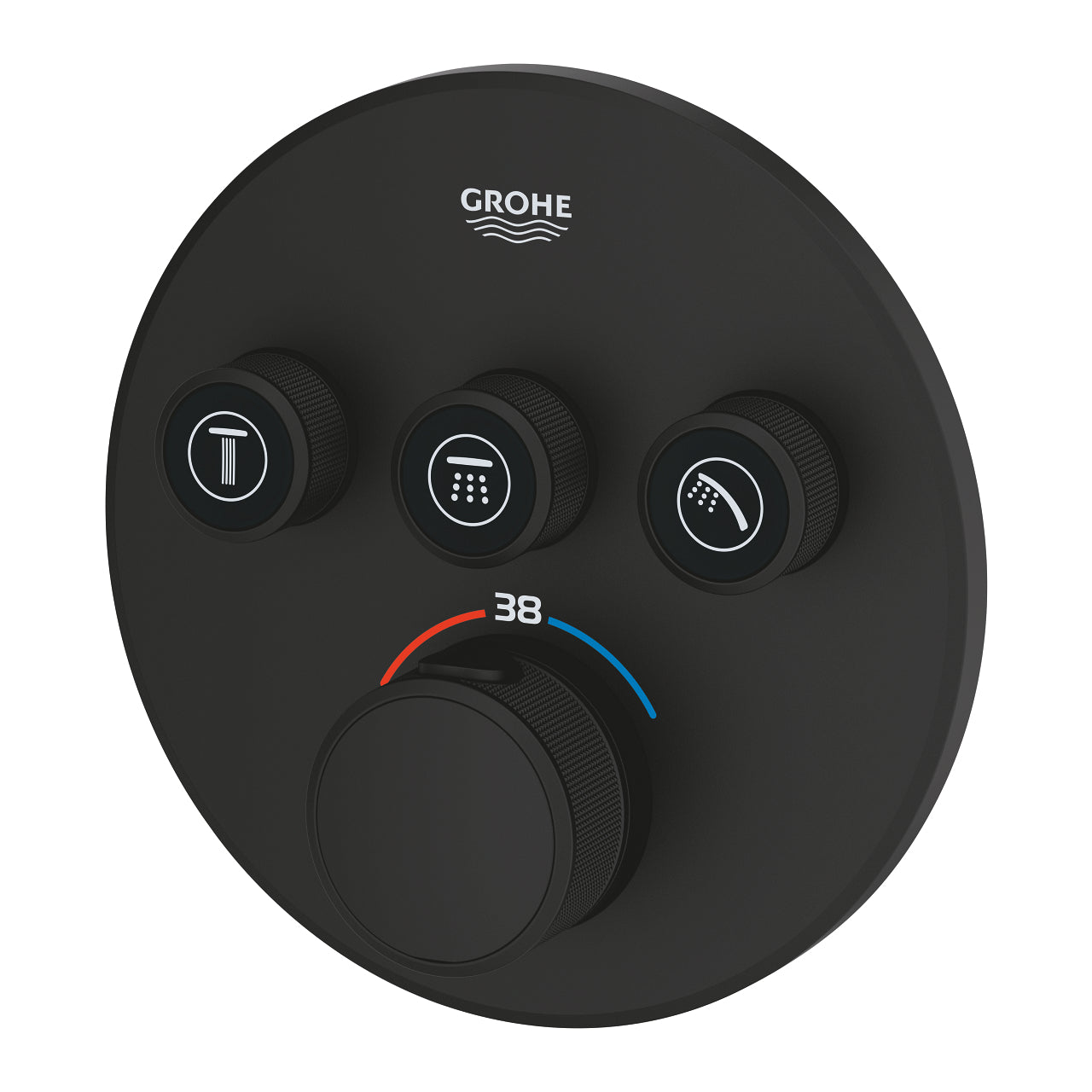 GROHE Grohtherm SmartControl Термостат Вграждане 3 Извода Matte Black 29508KF0 - Stonea.BG