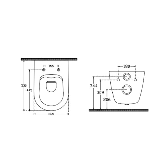 Isvea INFINITY Конзолна тоалетна чиния Rimless без ръб Taupe Vizon Кафяв мат 10NF0200*-2H