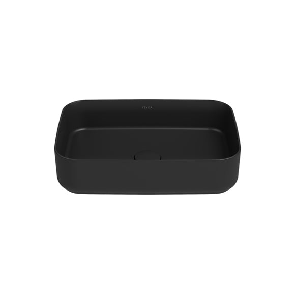Isvea INFINITY Мивка върху плот Правоъгълна 50×36см Black черен мат 10NF650502N