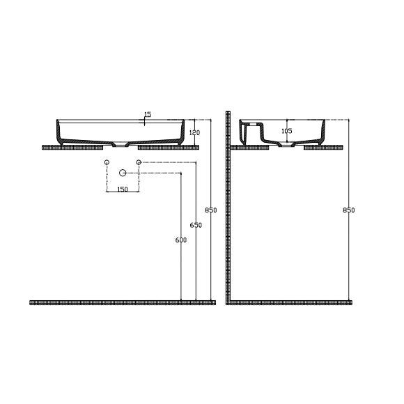 Isvea INFINITY Мивка върху плот Елипса 60×40×12см с отвор за смесител Ivory Terrazzo беж мат Терацо 10NF65060-2К