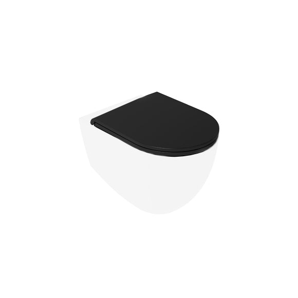 Isvea INFINITY Капак Soft-Close Slim забавено падане Black черен мат 40KF0521I-S