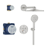 GROHE Grohtherm SmartControl Вградена Душ Система + Rainshower SmartActive 310 SuperSteel 34863DC0 - Stonea.BG